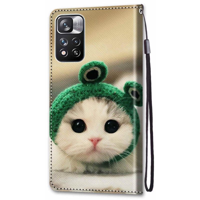 Κάλυμμα Xiaomi Redmi Note 11 Pro Plus 5G με κορδονι Fun Kitten Με Λουράκι